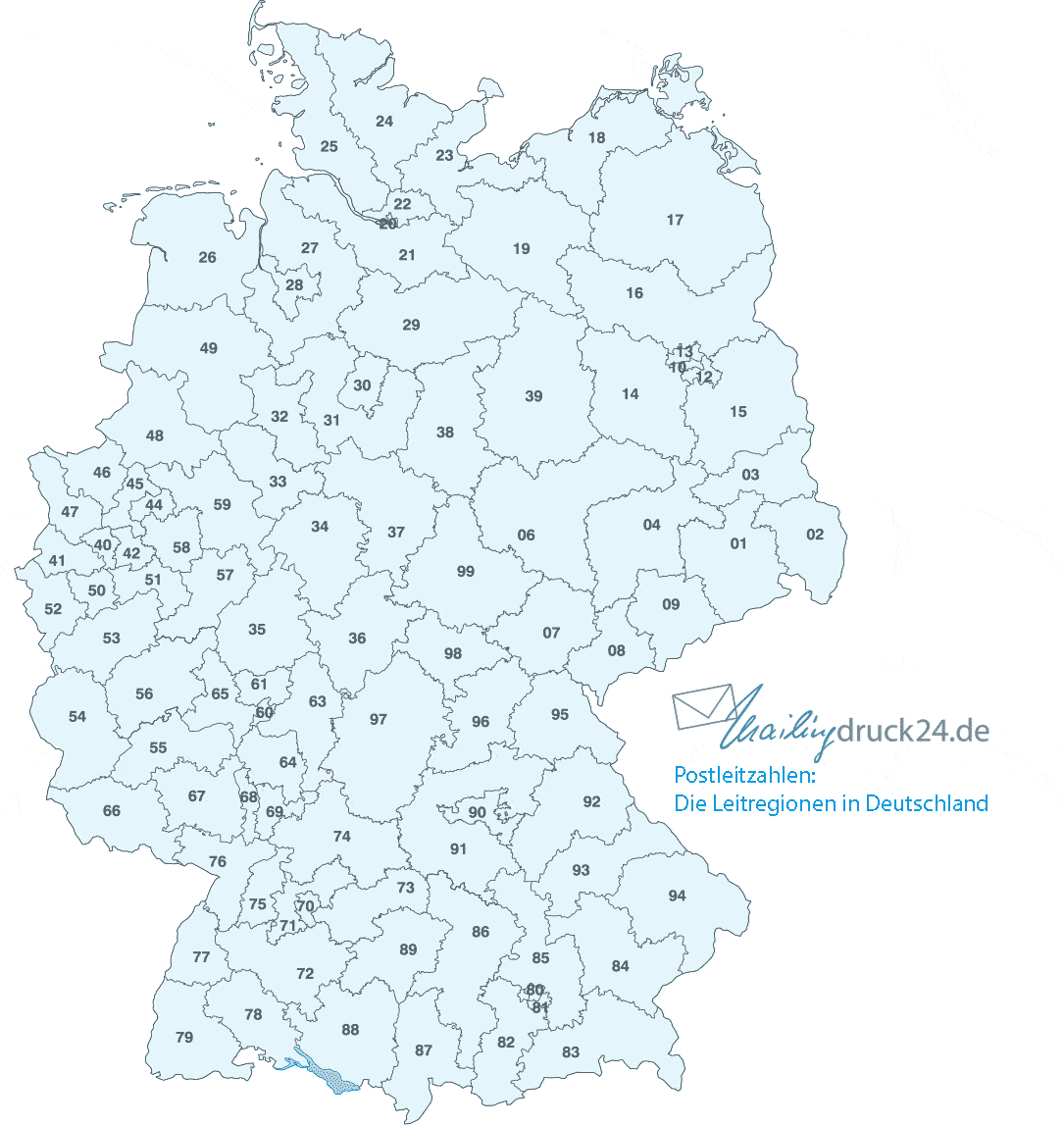 Diese Karte gibt einen Überblick über die Leitregionen in Deutschland